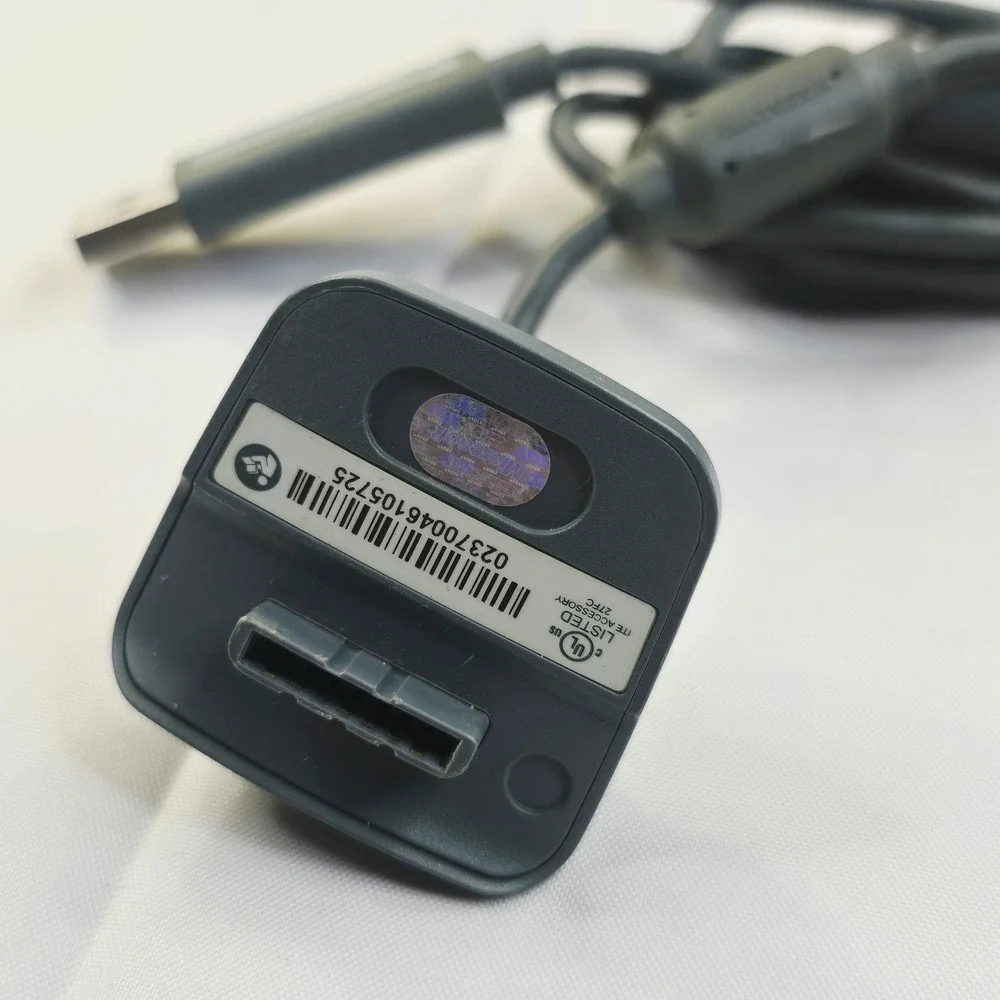 Microsoft Xbox 360 Play & Charge Kit Charging Cable Grey OEM Genuine